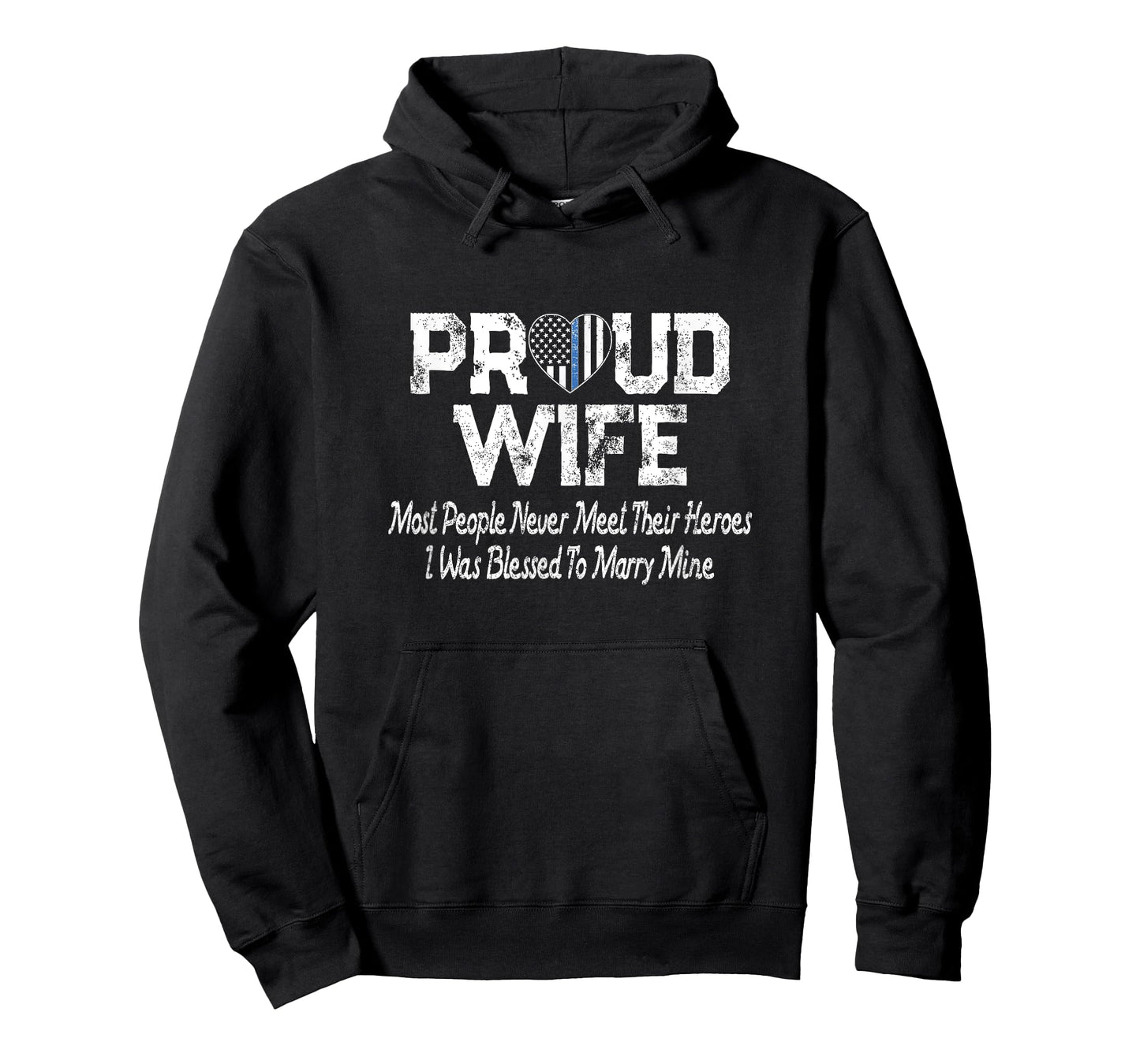 Proud Police Officer Wife Thin Blue Line Gift T-Shirt