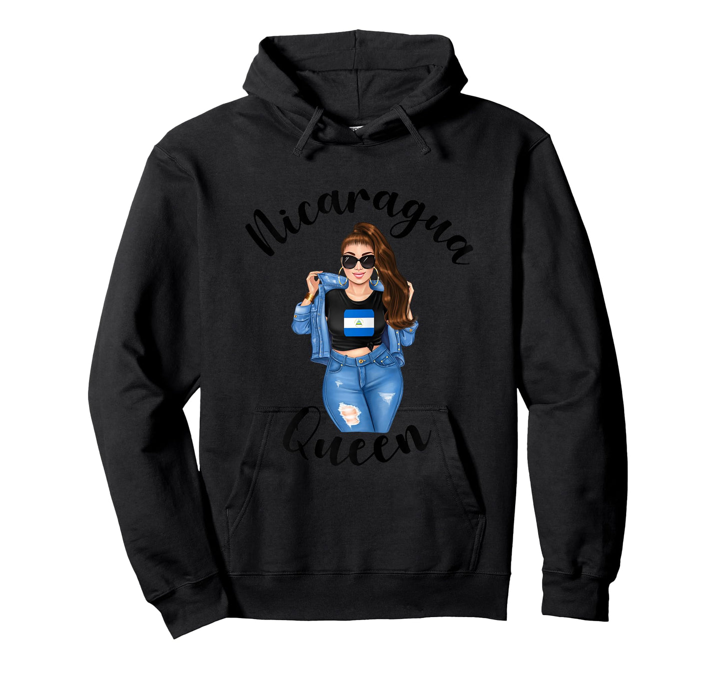 Nicaragua Queen Latina Latin American South Womens Woman T-Shirt