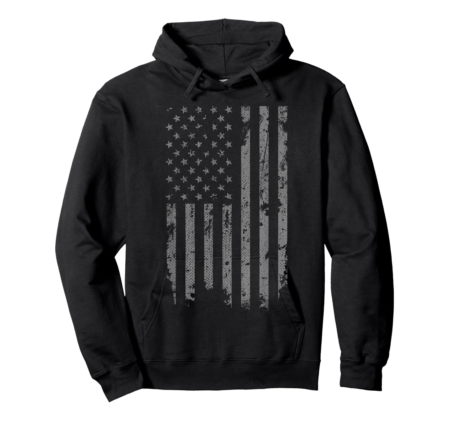 Threadrock Vintage Distressed American Flag T-Shirt - Unisex-Adults & Kids - Black - Small - Short Sleeve