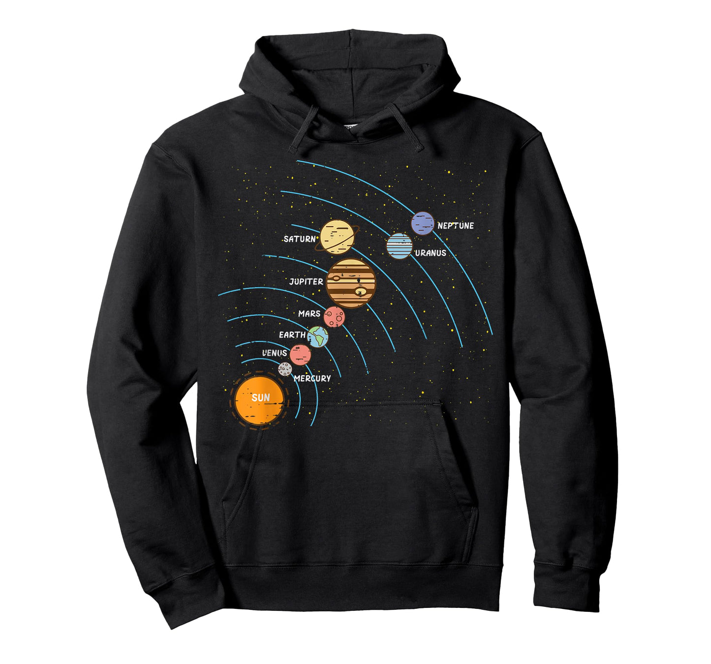 Planets Orbit Solar System Galaxy Science Women Kids Men T-Shirt