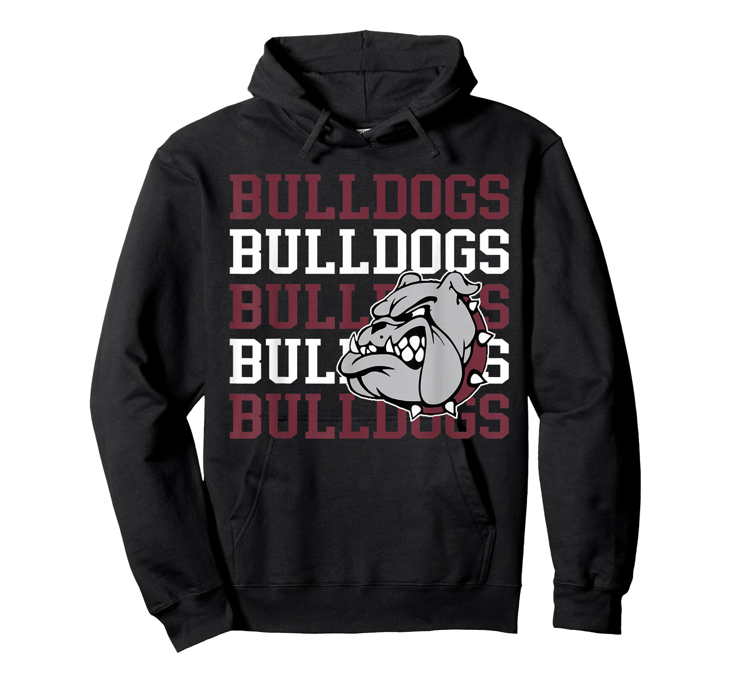 Maroon Bulldogs School Spirit Bulldog Mascot Teacher Bulldog T-Shirt
