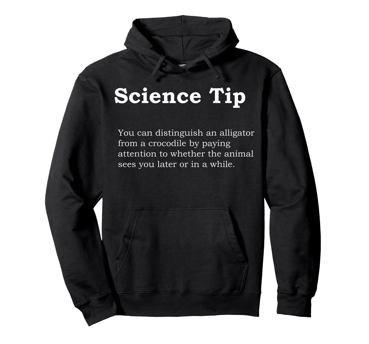 Crocodile Alligator Funny Science Tip Funny White Design T-Shirt