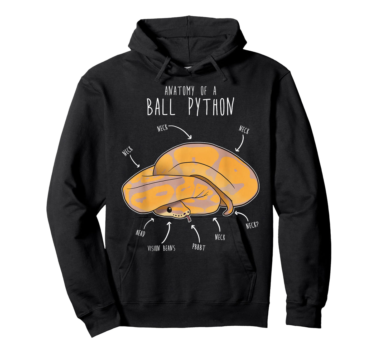 Anatomy of a Banana Ball Python, Funny Reptile Snake Lover T-Shirt