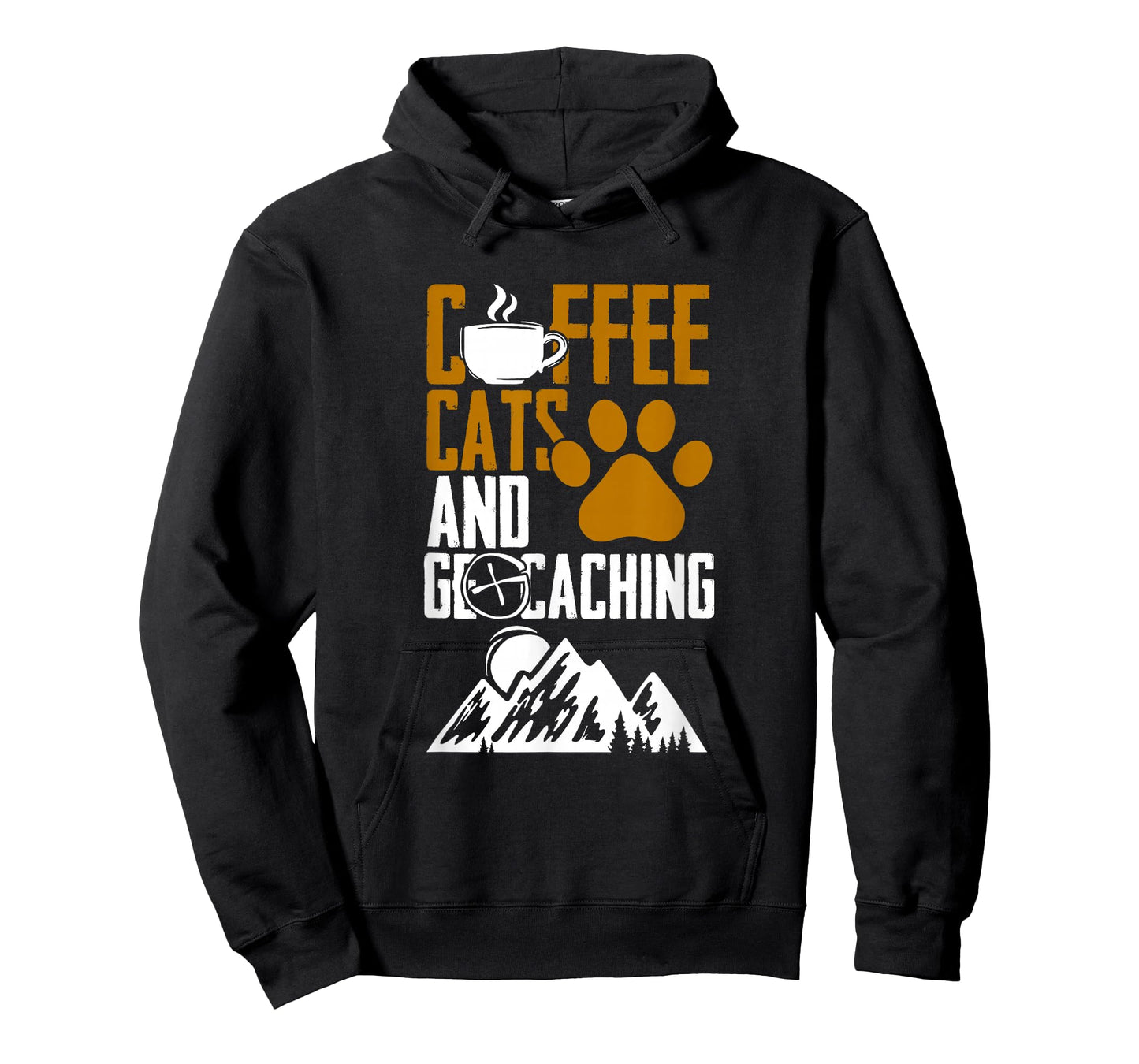 Coffee Cats And Geocaching Geocache Geocacher T-Shirt