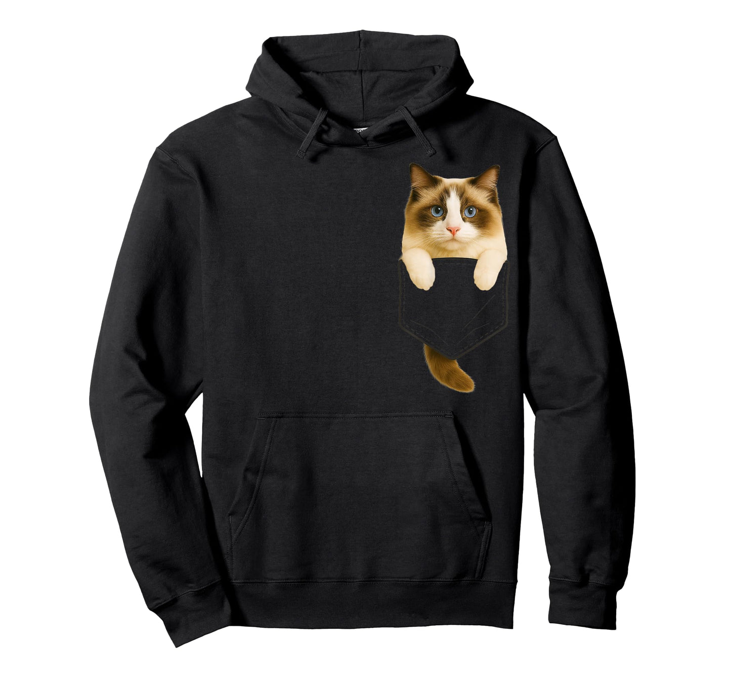 Ragdoll Cat Pocket Funny Gifts Cat Mom Cat Dad Cat Lover T-Shirt