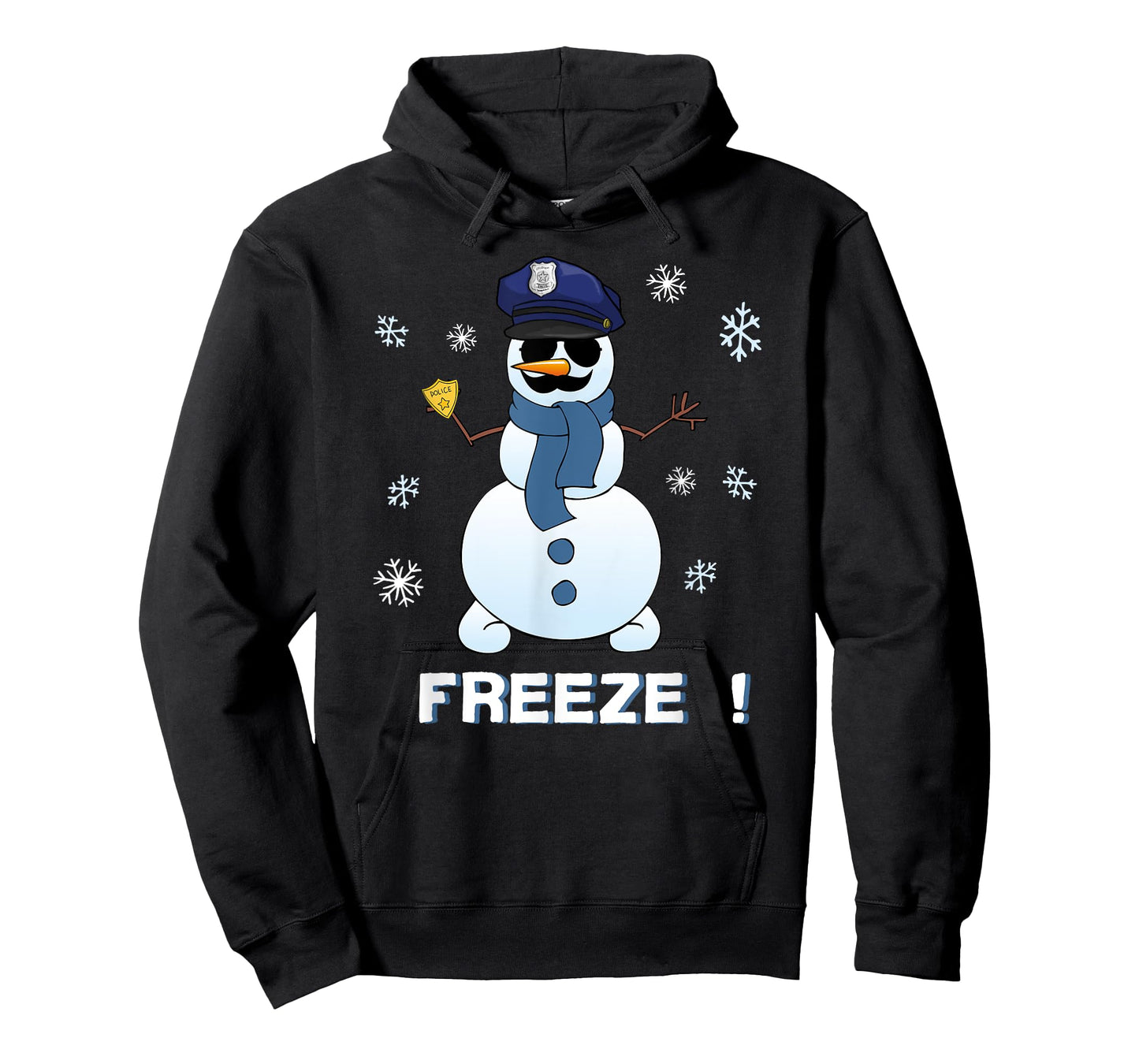 Cop Snowman Shirt Freeze Christmas Party Gift T-Shirt Xmas T-Shirt