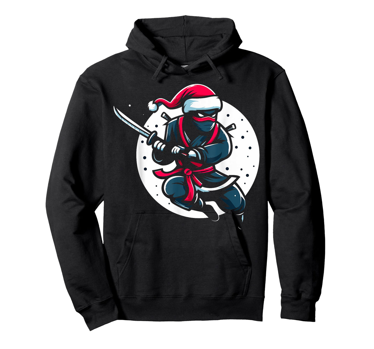Funny Christmas Ninja Santa Hat for Boys Kids Ninja Lovers T-Shirt