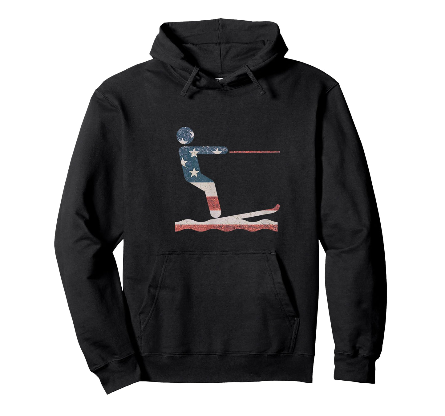 Water Ski T Shirt Water skiing American Flag Tee T-Shirt