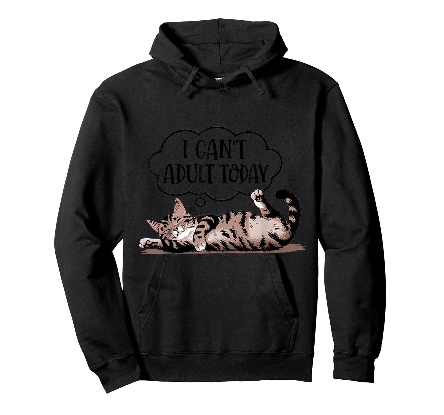 Funny Quote Cute Cat Lover I Can't Adult Today T-Shirt