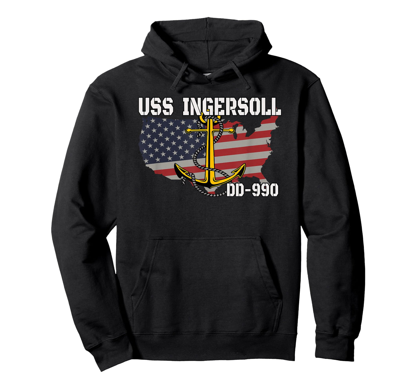 USS Ingersoll DD-990 Warship Veterans Day Father Grandpa Dad T-Shirt