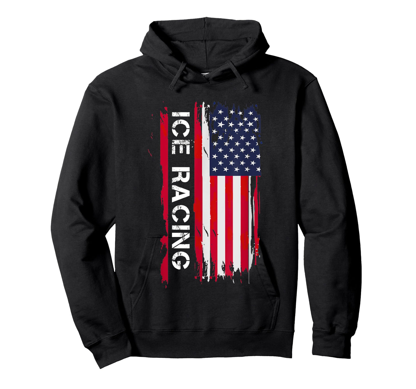 Ice Racing USA Flag Mens & Women Gift T-Shirt