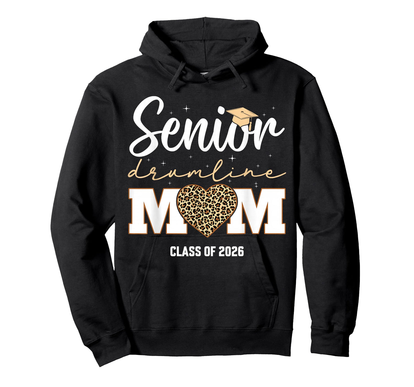 Senior Mom Class Of 2026 Leopard 2026 Graduation Drumline T-Shirt