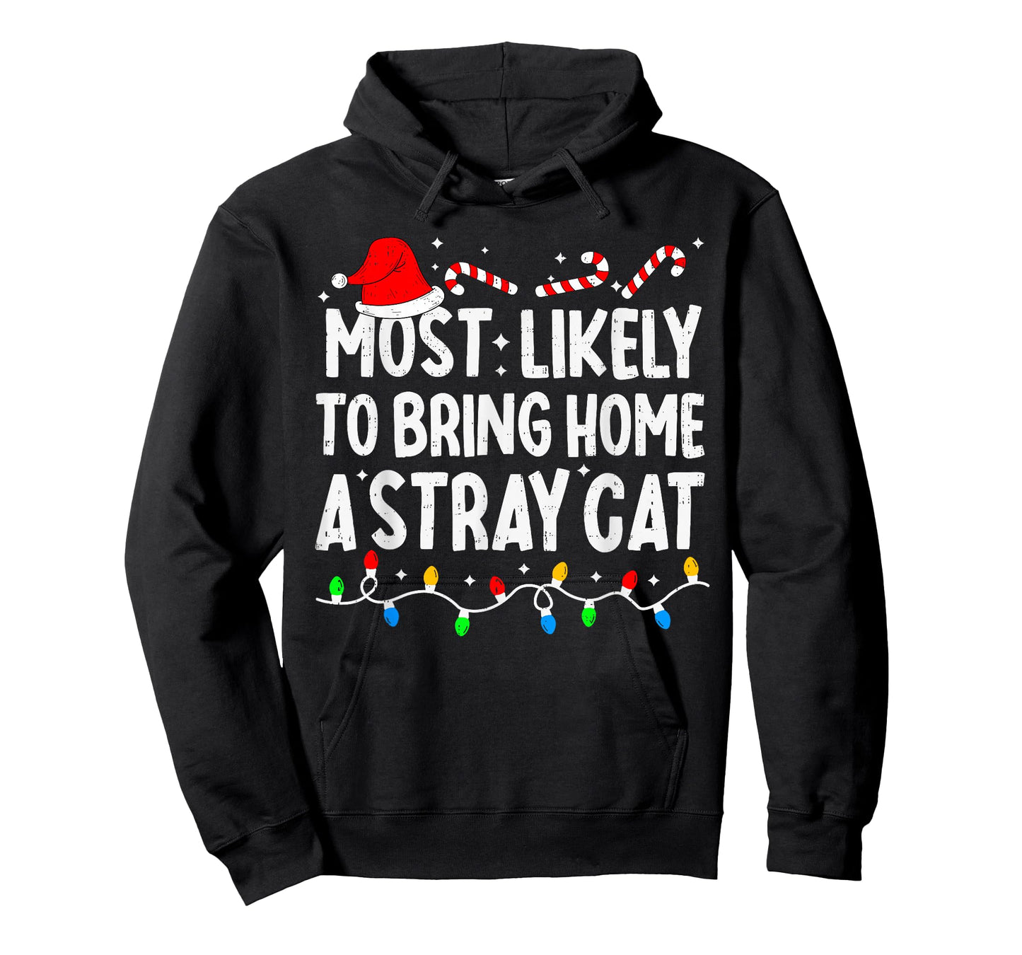 Most Likely to Bring Home A Stray Cat Matching Christmas T-Shirt