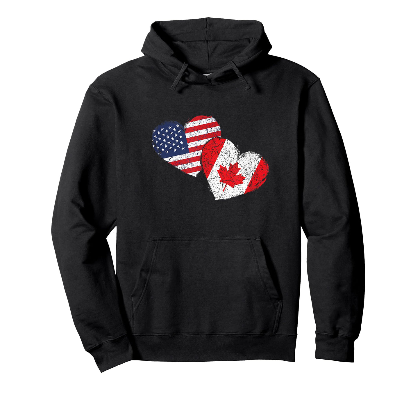 USA Canada Heart Country Flag American Canadian T-Shirt