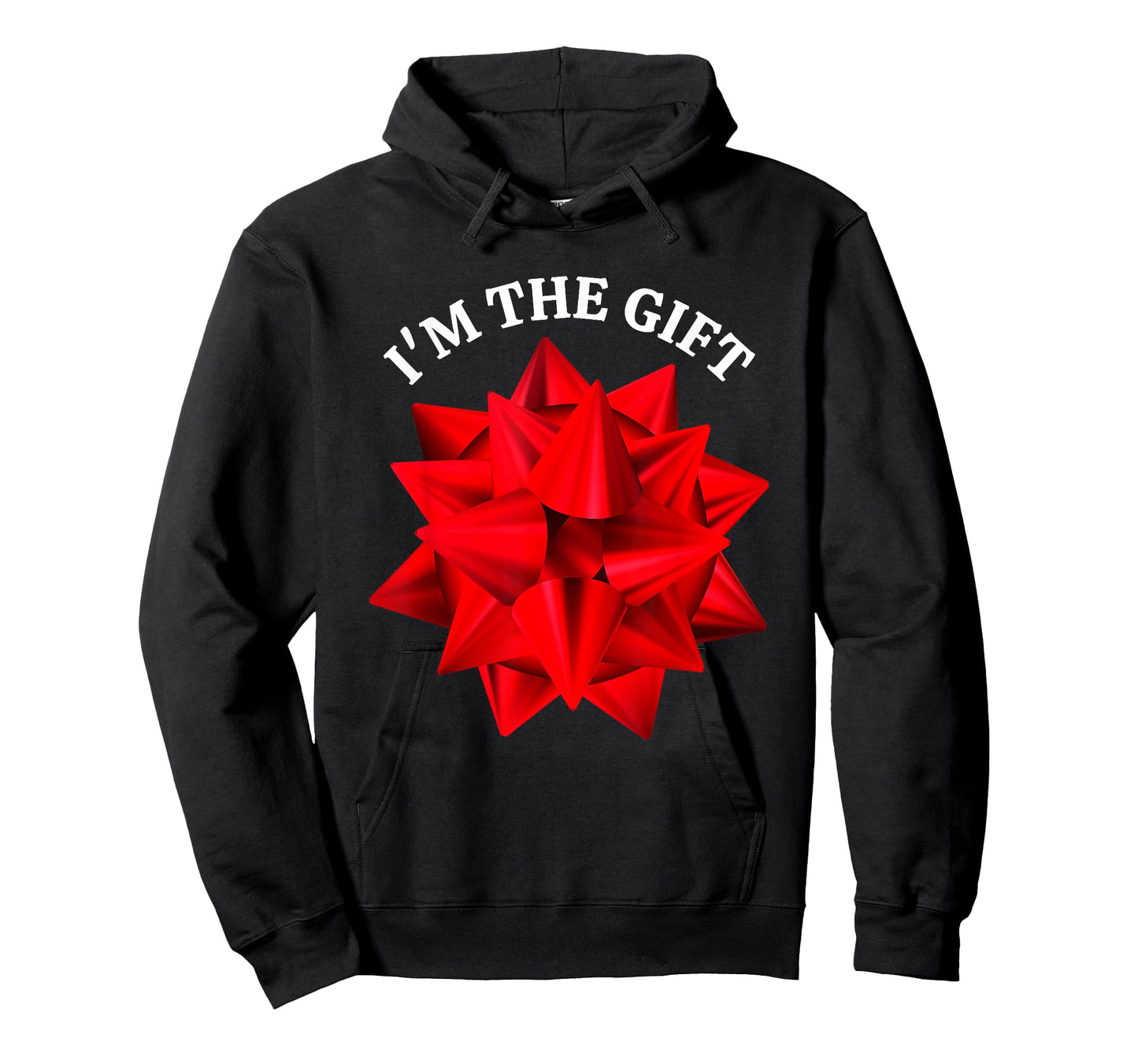 “I'm The Gift” Oversized Red Bow Funny Christmas Joke Humor T-Shirt