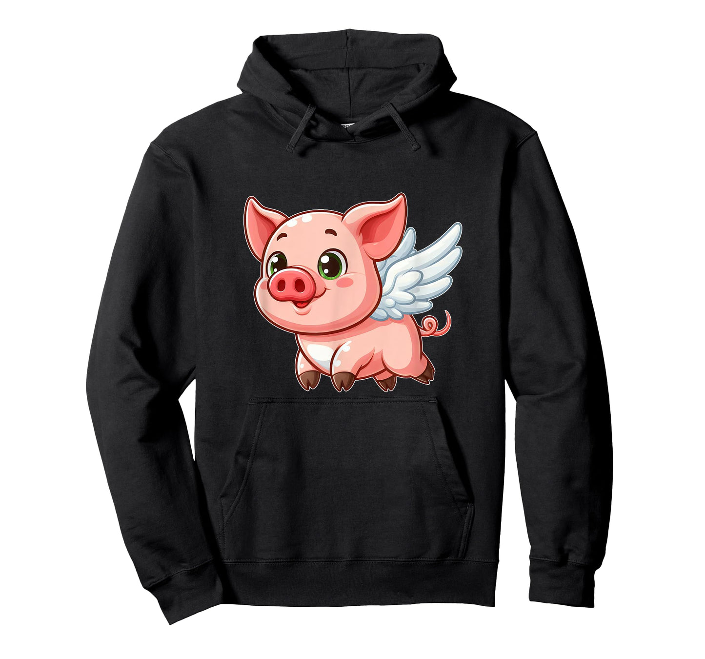 Cute Cartoon Pig Angel with Wings Halo Farmer T-Shirt