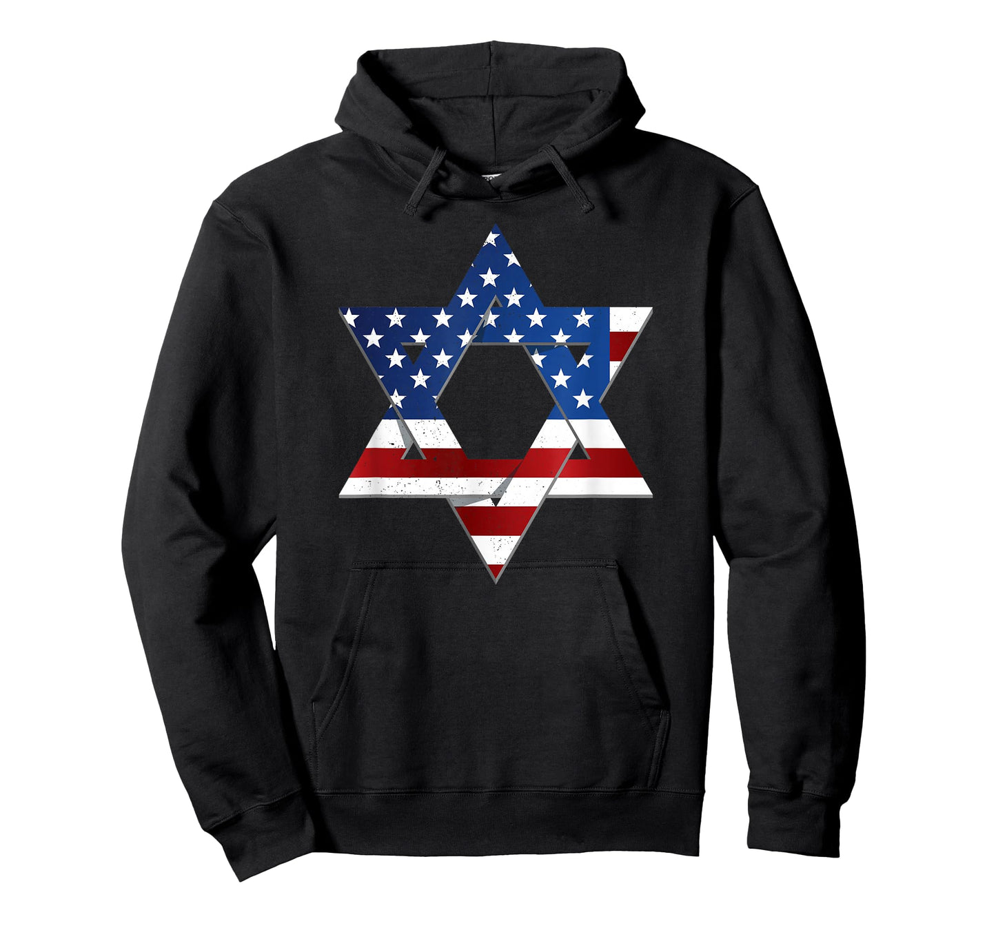 Star of David Red White and Blue Jewish American Pride T-Shirt