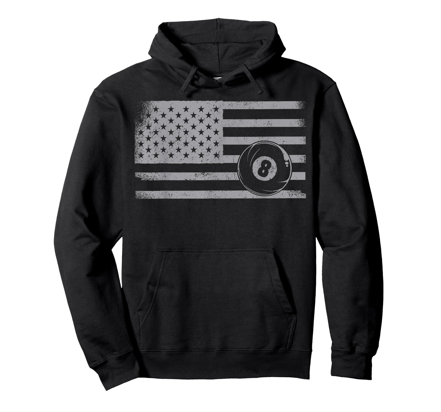 Billiards Pool Player Ball American Flag Vintage 8 Ball T-Shirt for Women Men