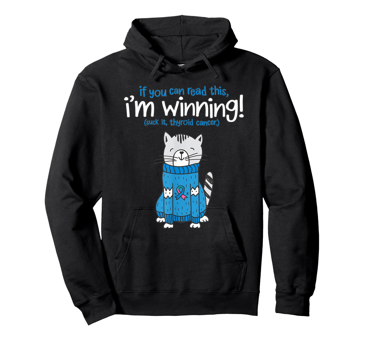 Funny Suck It Thyroid Cancer Survivor Quote Cat | Gift T-Shirt