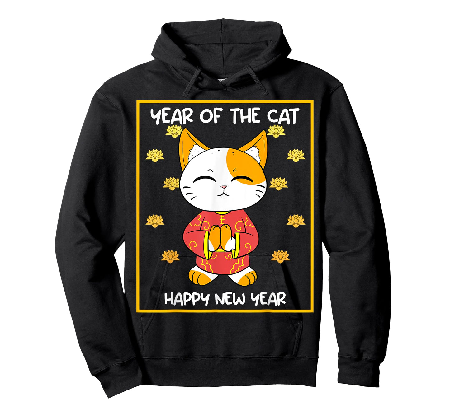 Chinese Vietnamese New Year 12 Zodiacs Calligraphy Cat T-Shirt