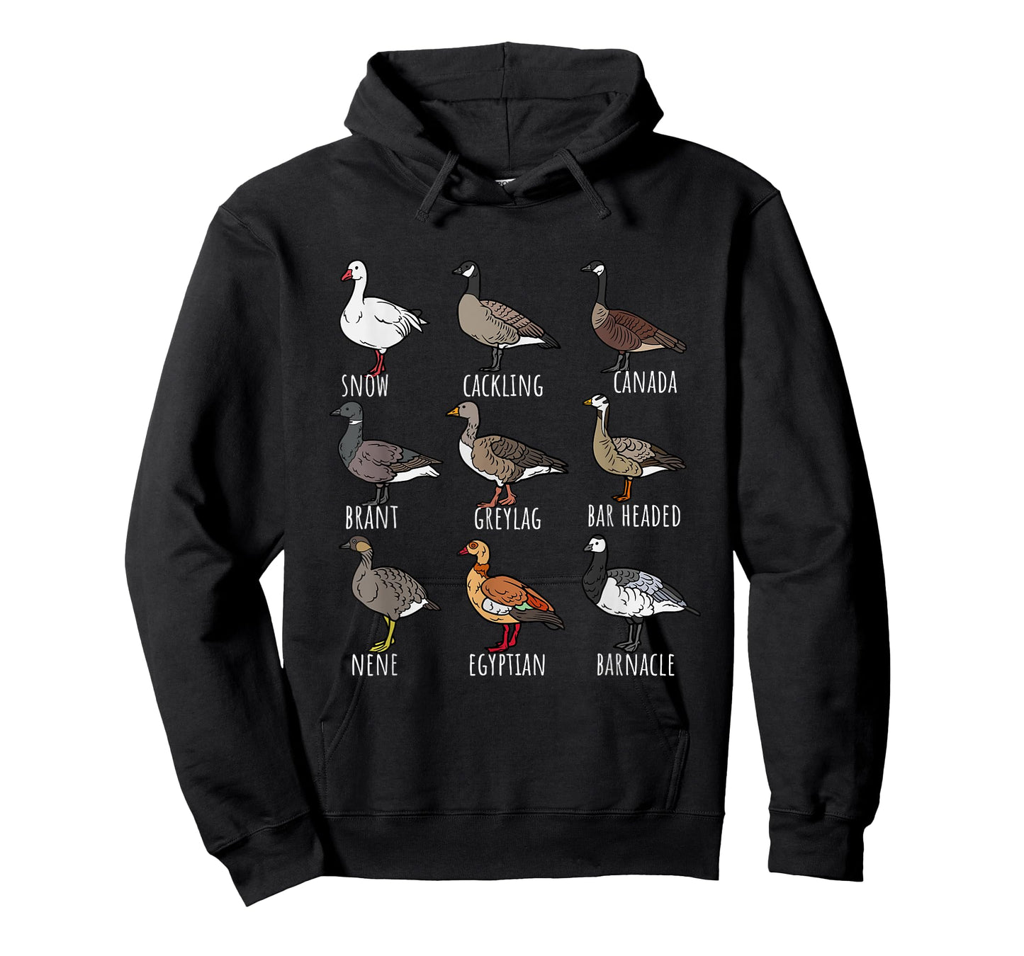 Type Of Geese Chart Variety For Nature Lovers Bird Watchers T-Shirt