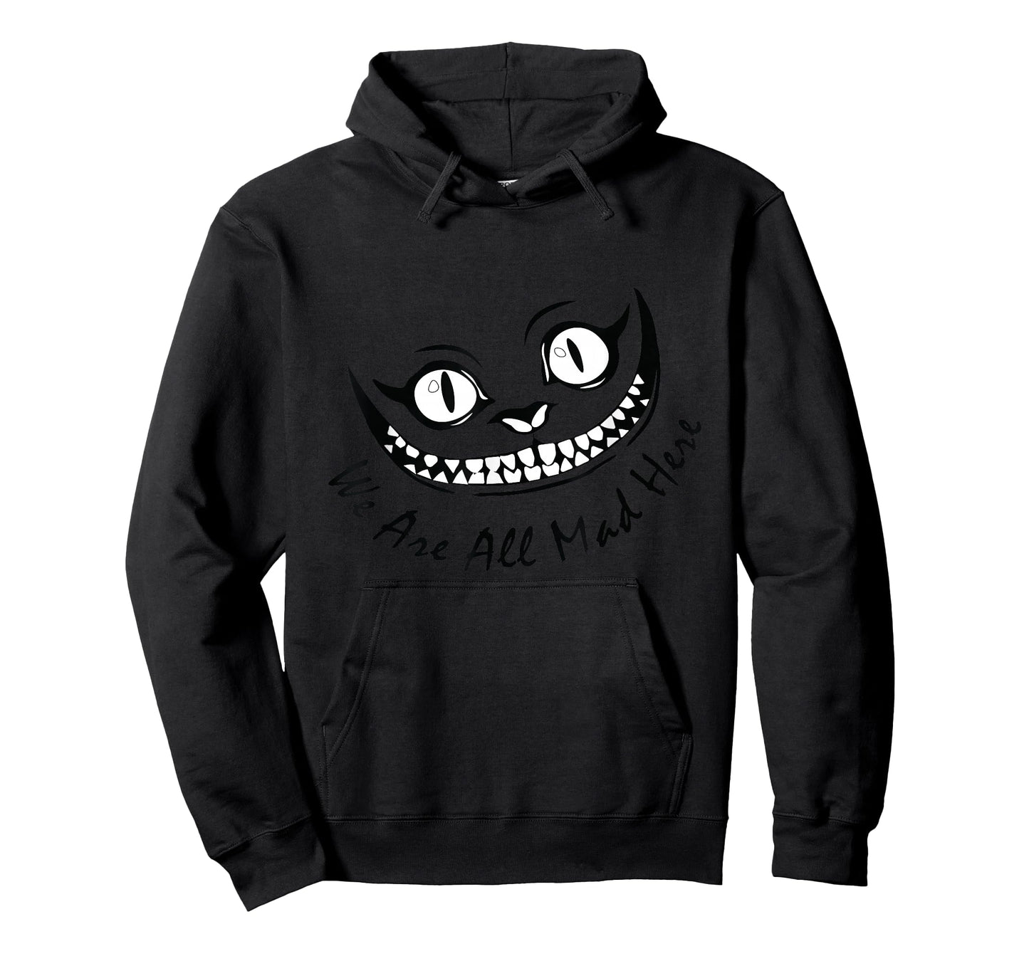 Cheshire Cat Grinning We're All Mad Here Wonderland Funny T-Shirt