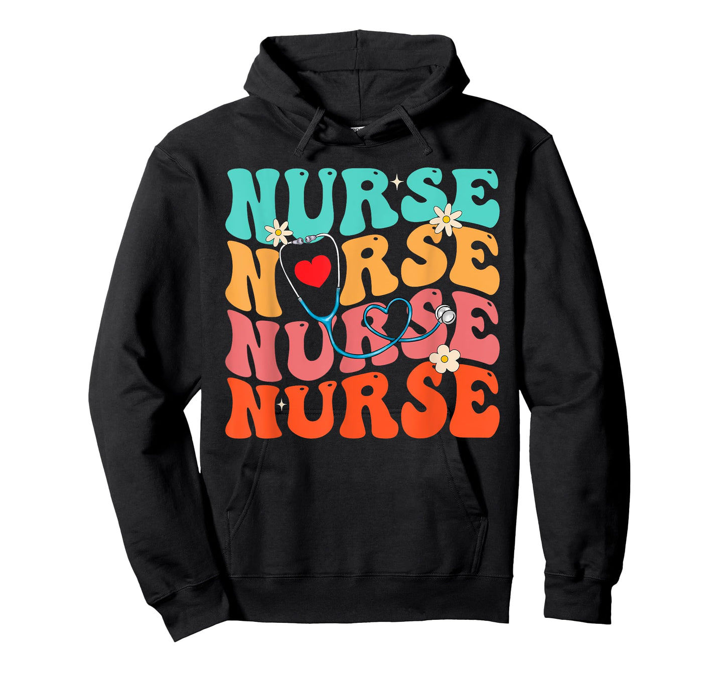 Cute Groovy Stethoscope Nurse Life Nursing Nurse Week Nurse T-Shirt