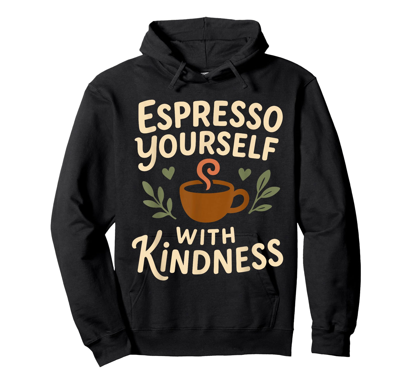 Coffee Lover Kindness Club Positive Message Caffeine Graphic T-Shirt