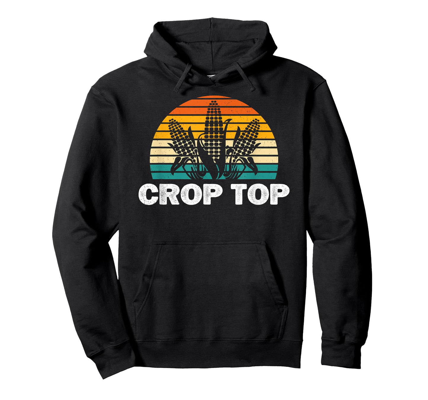 Crop Top Corn Funny Maize Corn Lover Farmer Retro T-Shirt