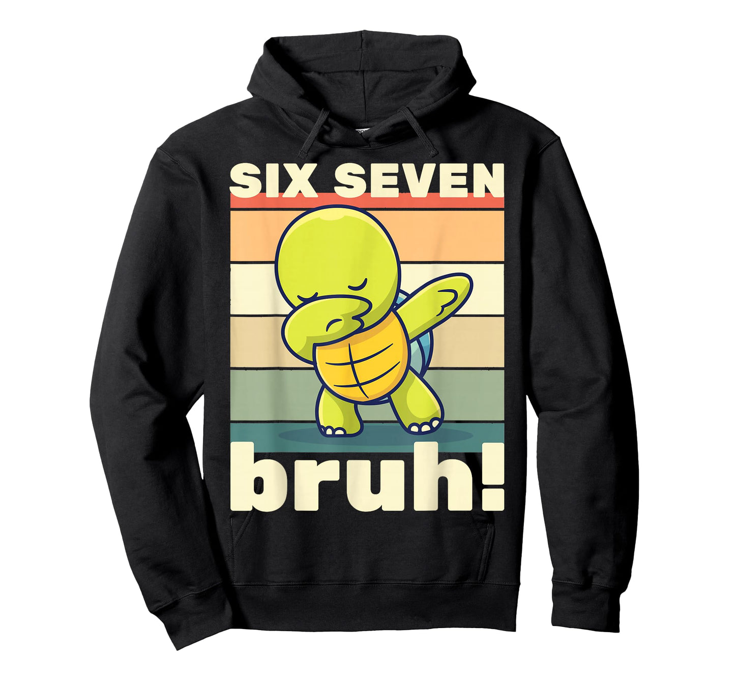 67 Meme Funny Six Seven Bruh Kids Boys Girls Dabbing Turtle T-Shirt