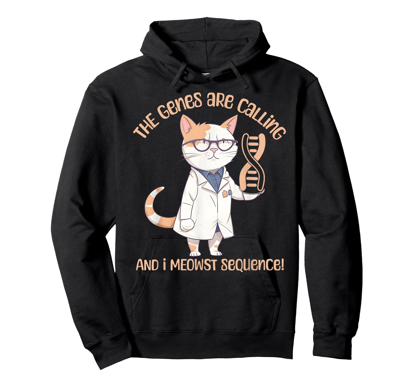 Funny Molecular Biology Cat Gene Sequencing DNA Biologist Men Women T-Shirt
