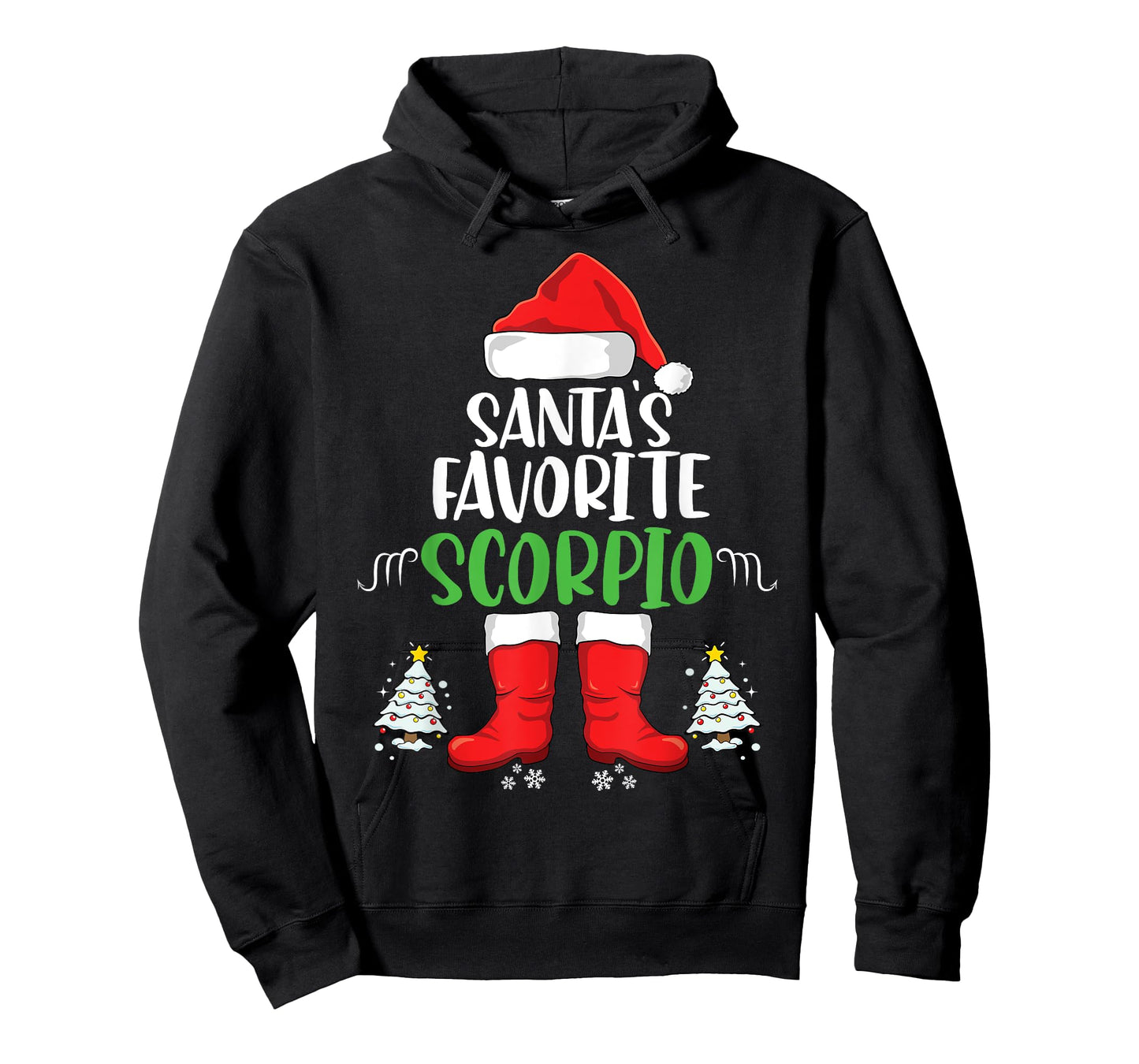 Santa's Favorite Scorpio Family Matching Christmas Zodiac T-Shirt
