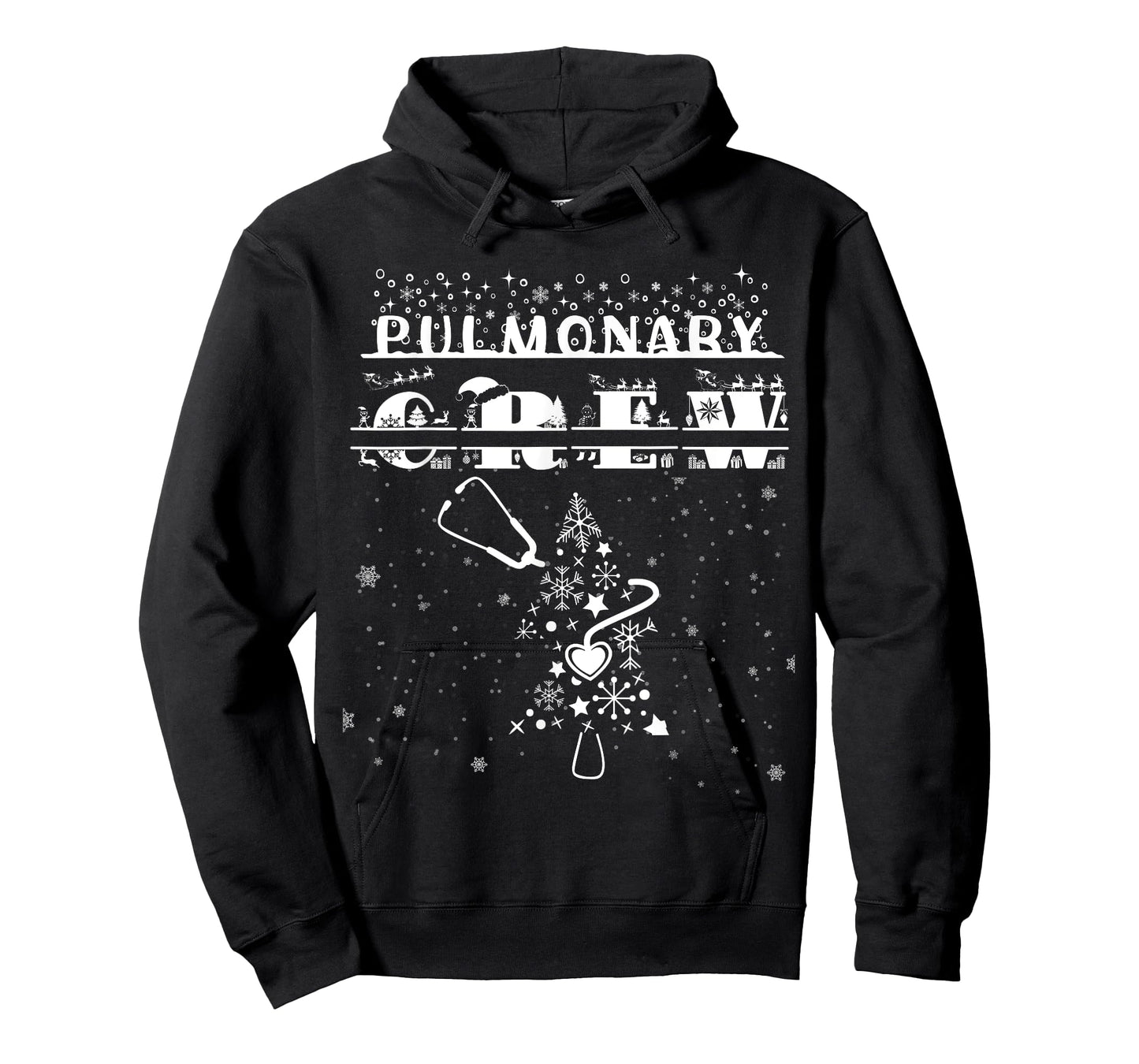 Christmas Pulmonary Nurse Shirt Lung Crew Stethoscope Tree T-Shirt