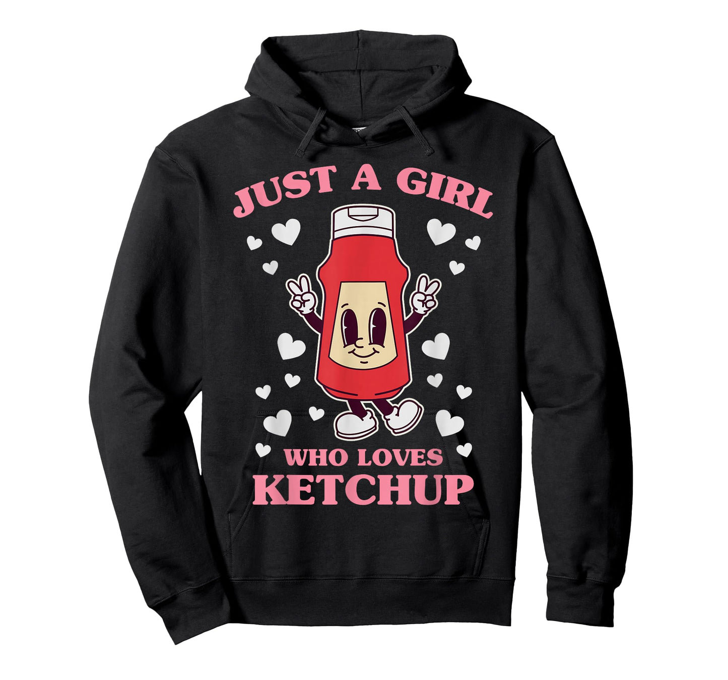 Vintage Just A Girl Who Loves Ketchup Sauce Girls Womens T-Shirt