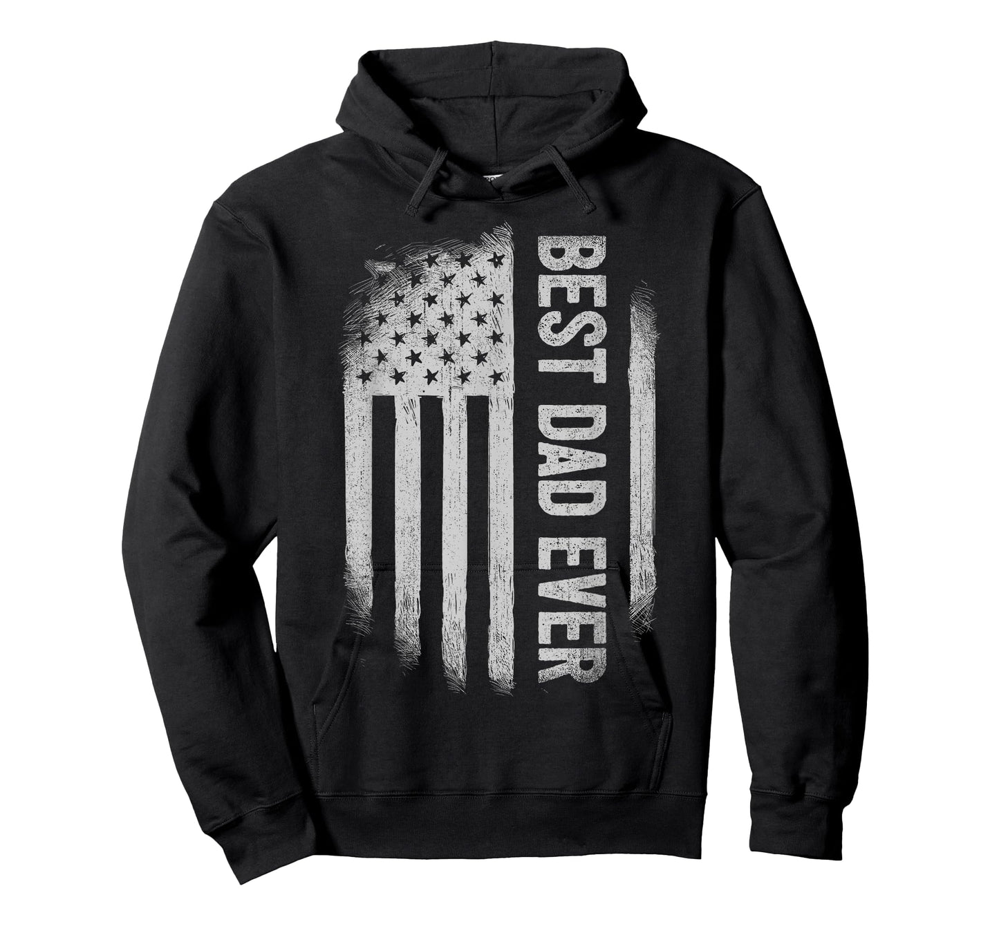 Best Dad Ever Funny Family Father's Day American Flag Men T-Shirt