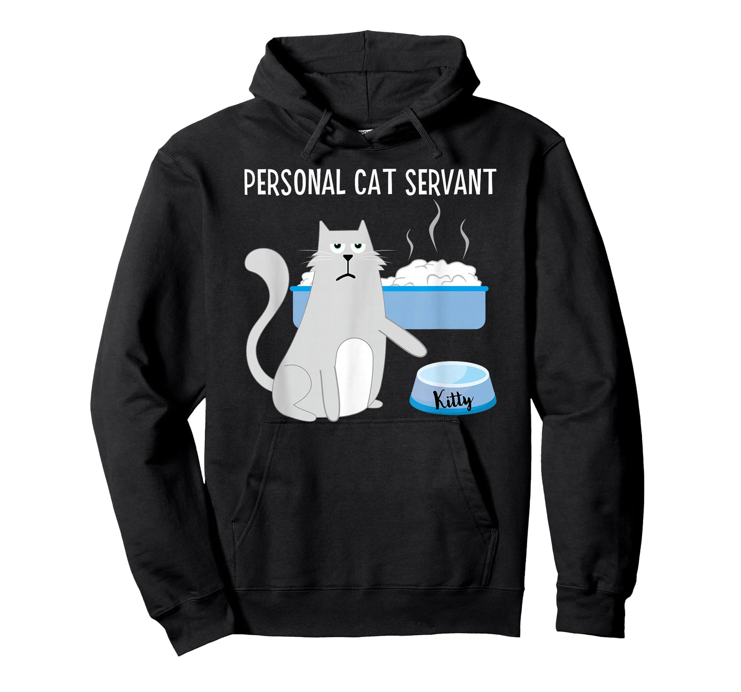 Funny Cat Lover Personal Cat Servant Cute Hilarious Cat T-Shirt for Men Women Kids