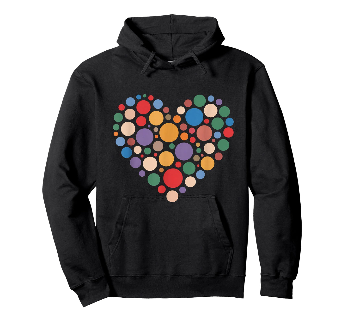 Colorful Rainbow Polka Dot Heart T-Shirt