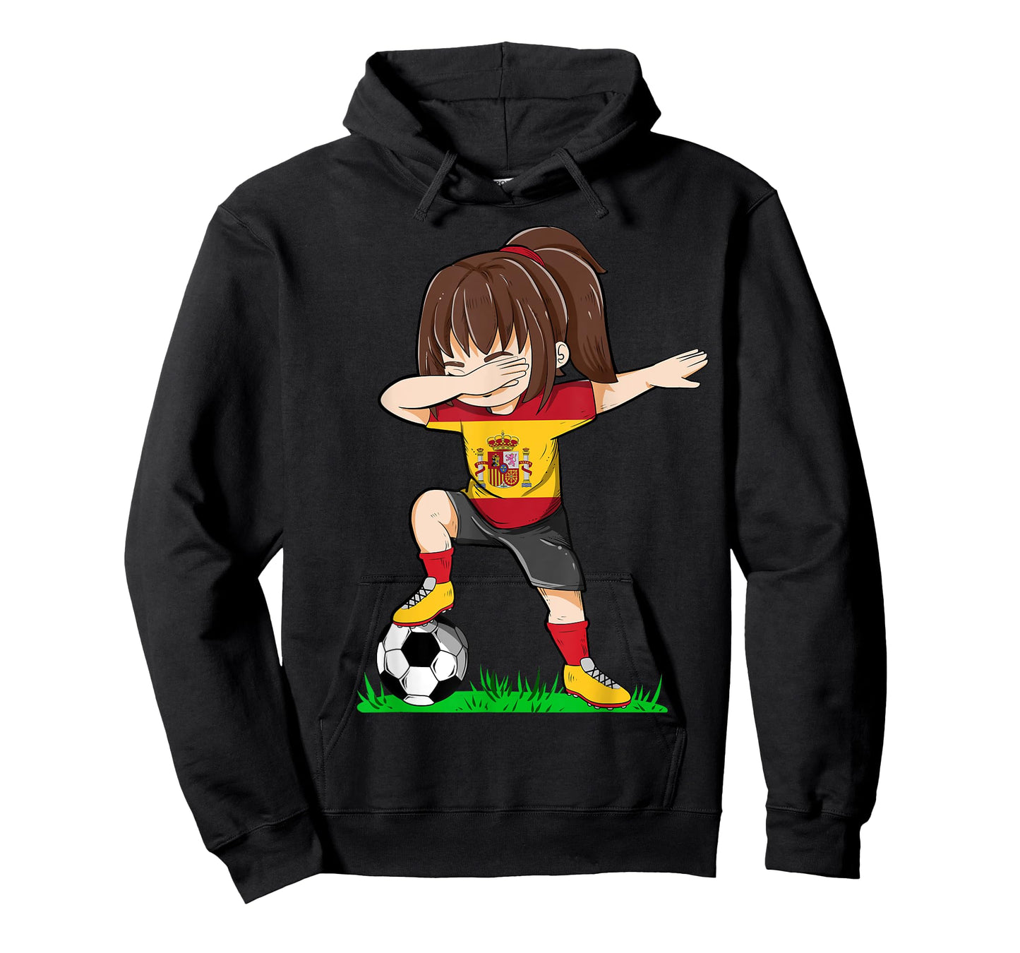 Soccer Spain Jersey Shirt Spanish Flag Football Girls Dab T-Shirt