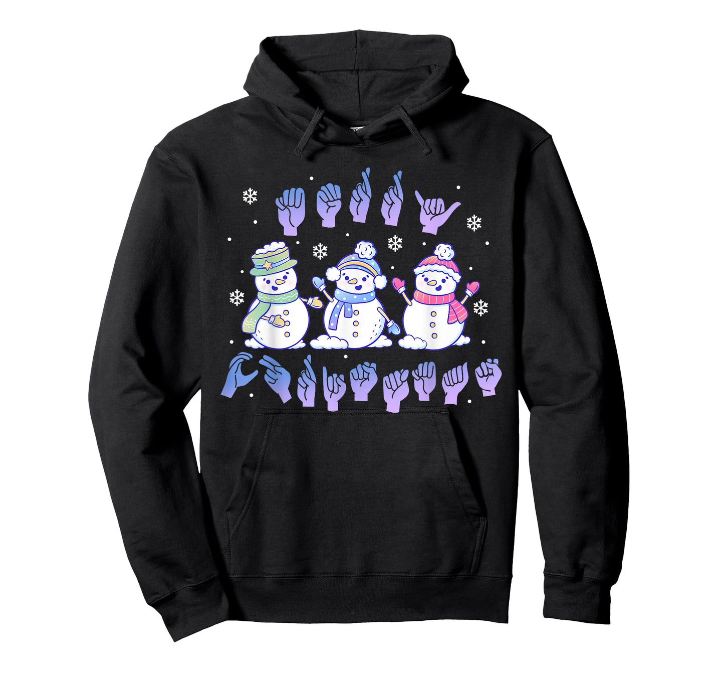 ASL Christmas Snowmen Merry Christmas Sign Language T-Shirt