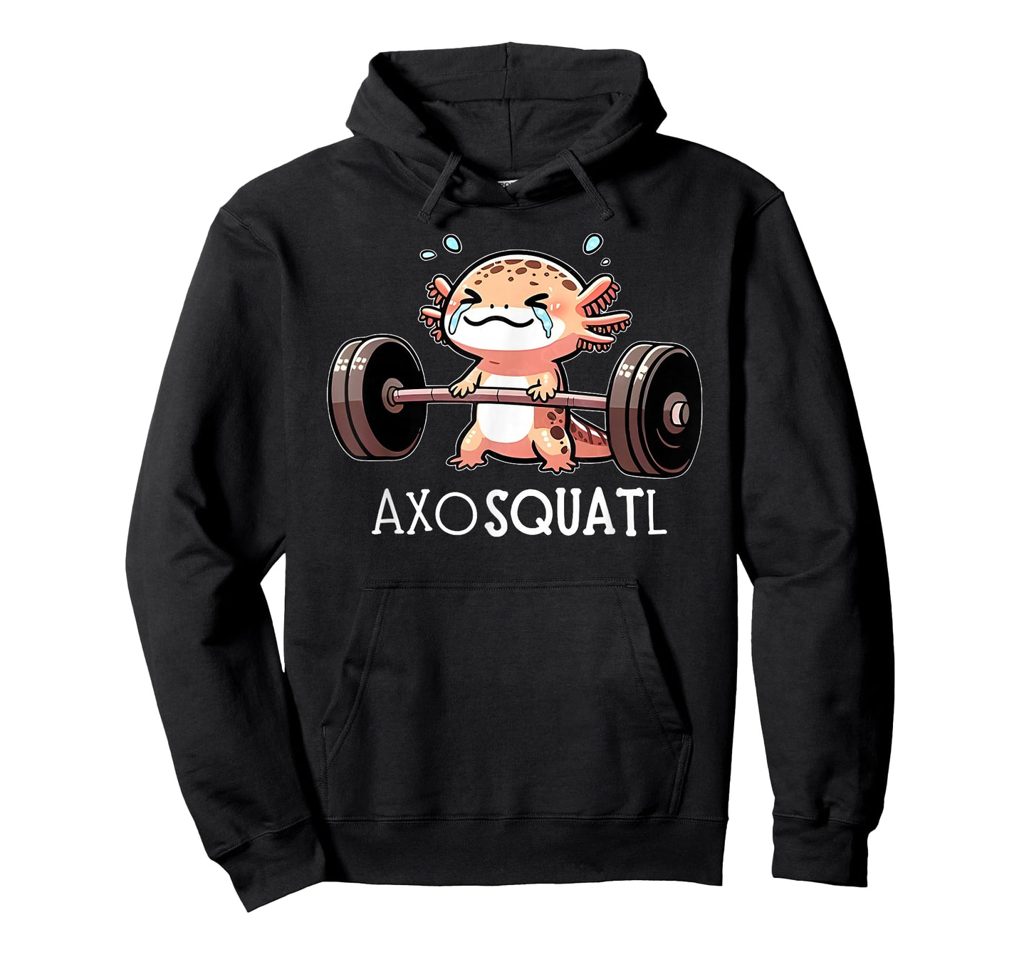 axolotl kawaii weightlifting fitness workout funny axosquatl T-Shirt