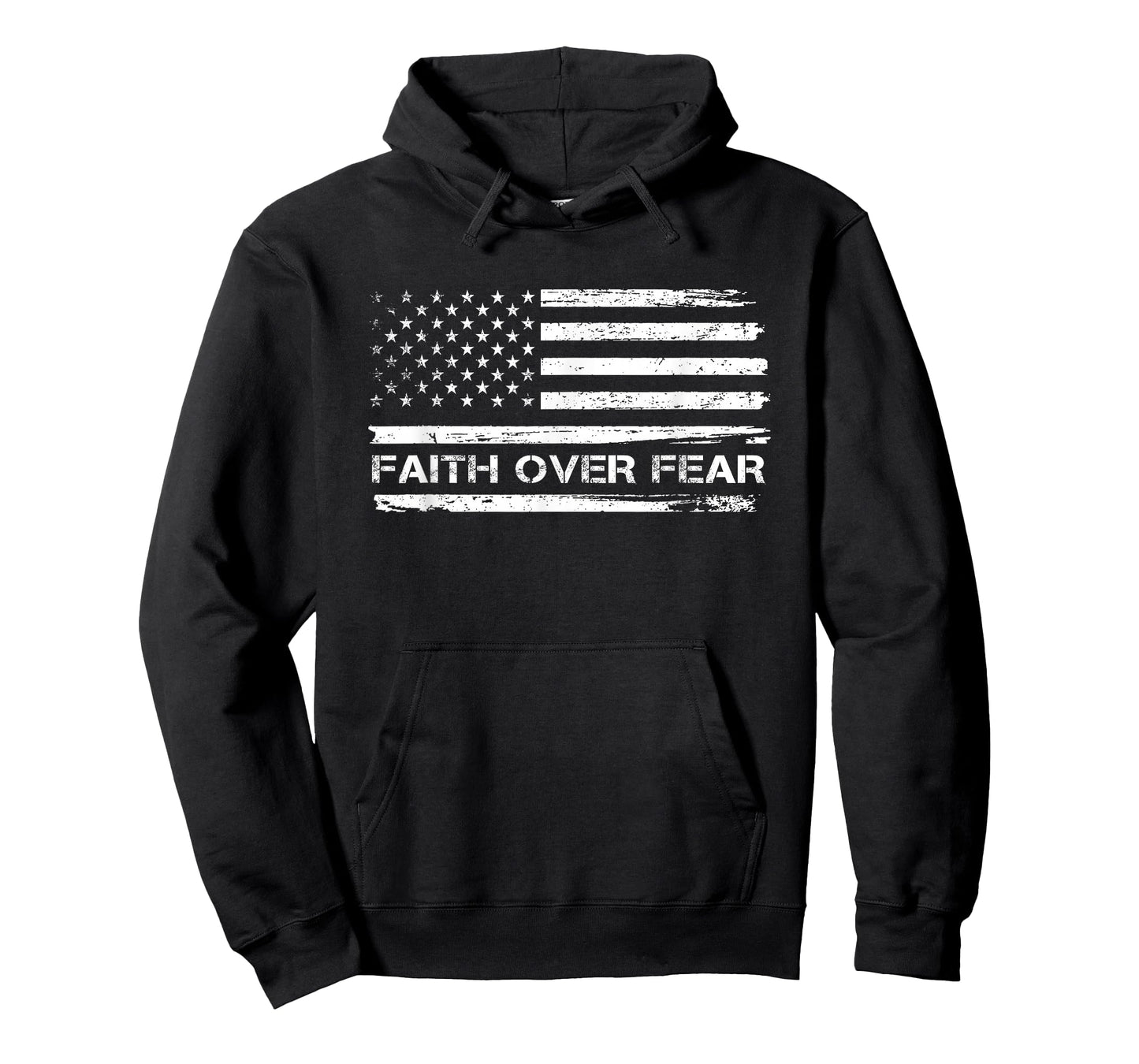 Faith Over Fear USA Flag Christian Jesus Bible Verse T-Shirt
