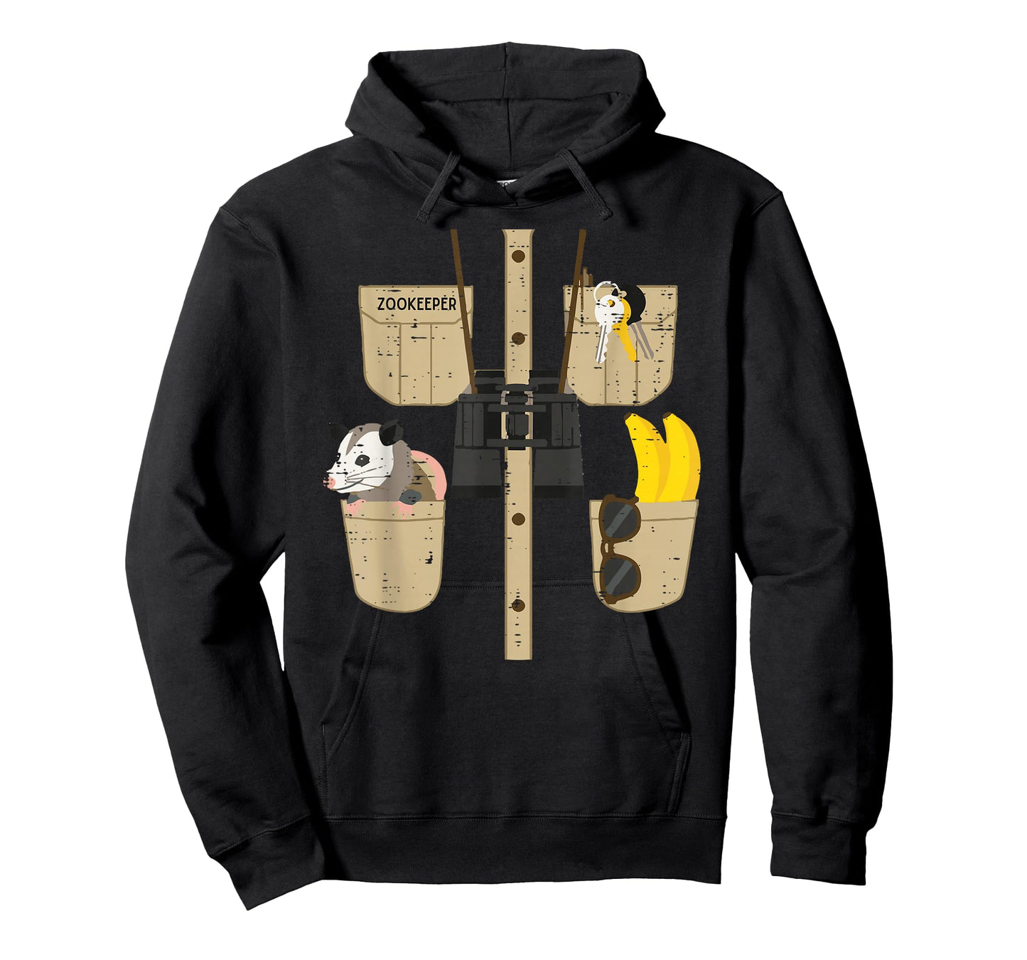 Halloween Zookeeper Possum Banana Costume Men Women Kids T-Shirt