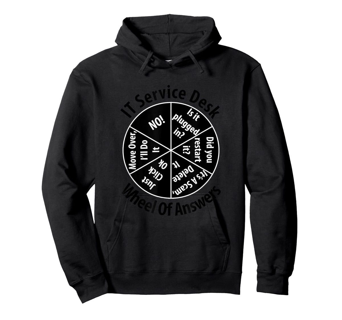 IT Service Desk Wheel of Answer Gift Information Technology T-Shirt