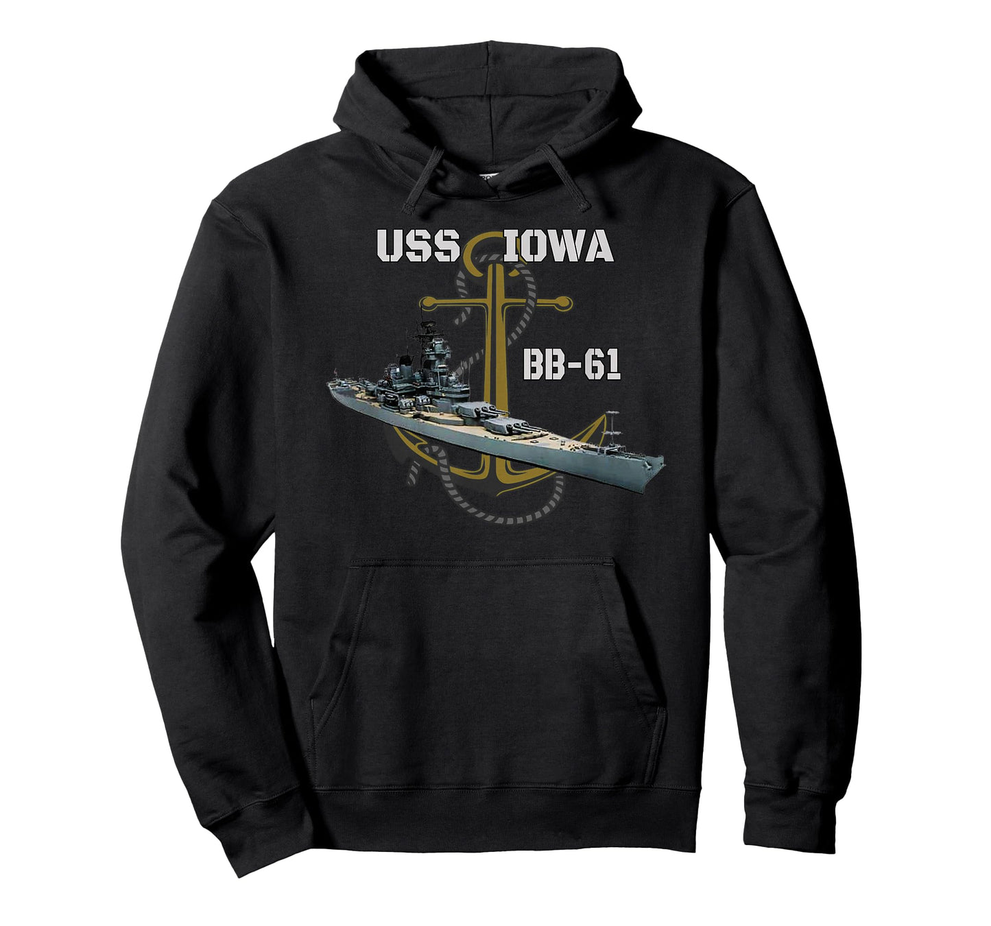 USS Iowa Battleship WW2 American Warship BB-61 Veterans Day T-Shirt