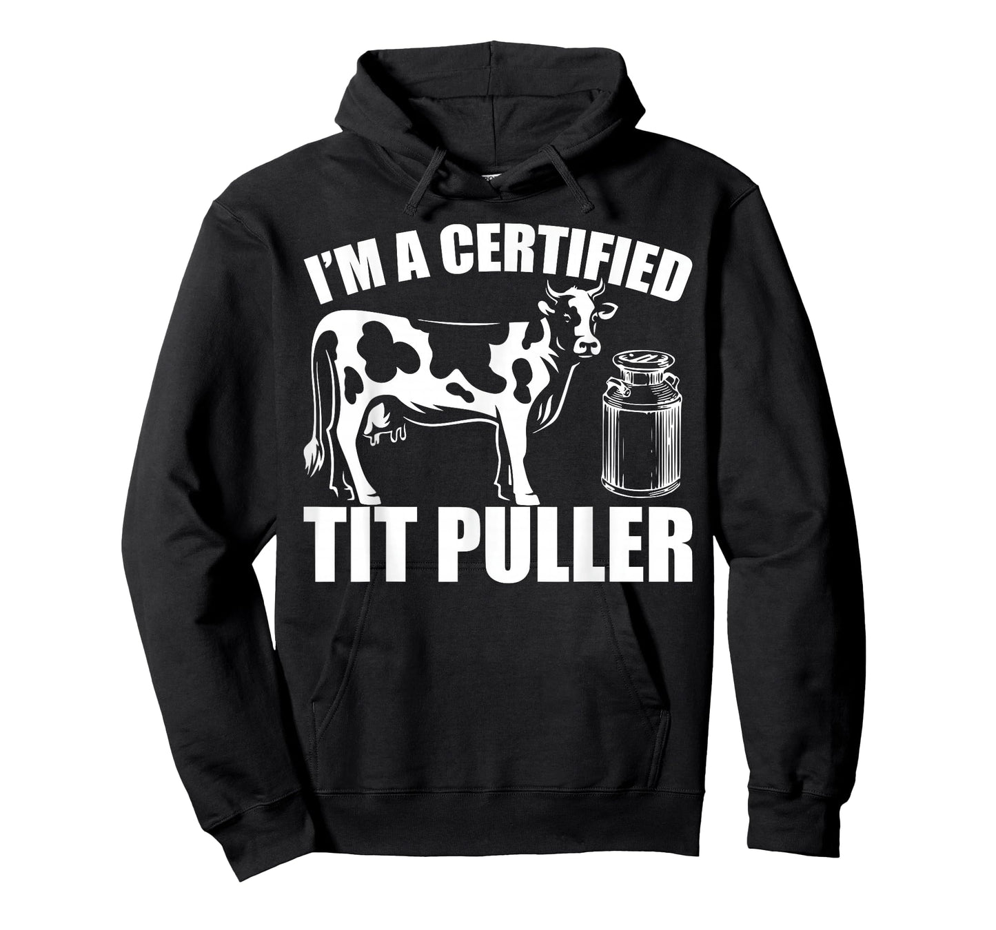 Cow Lover Retro I'm A Certified Tit Puller Farmer T-Shirt