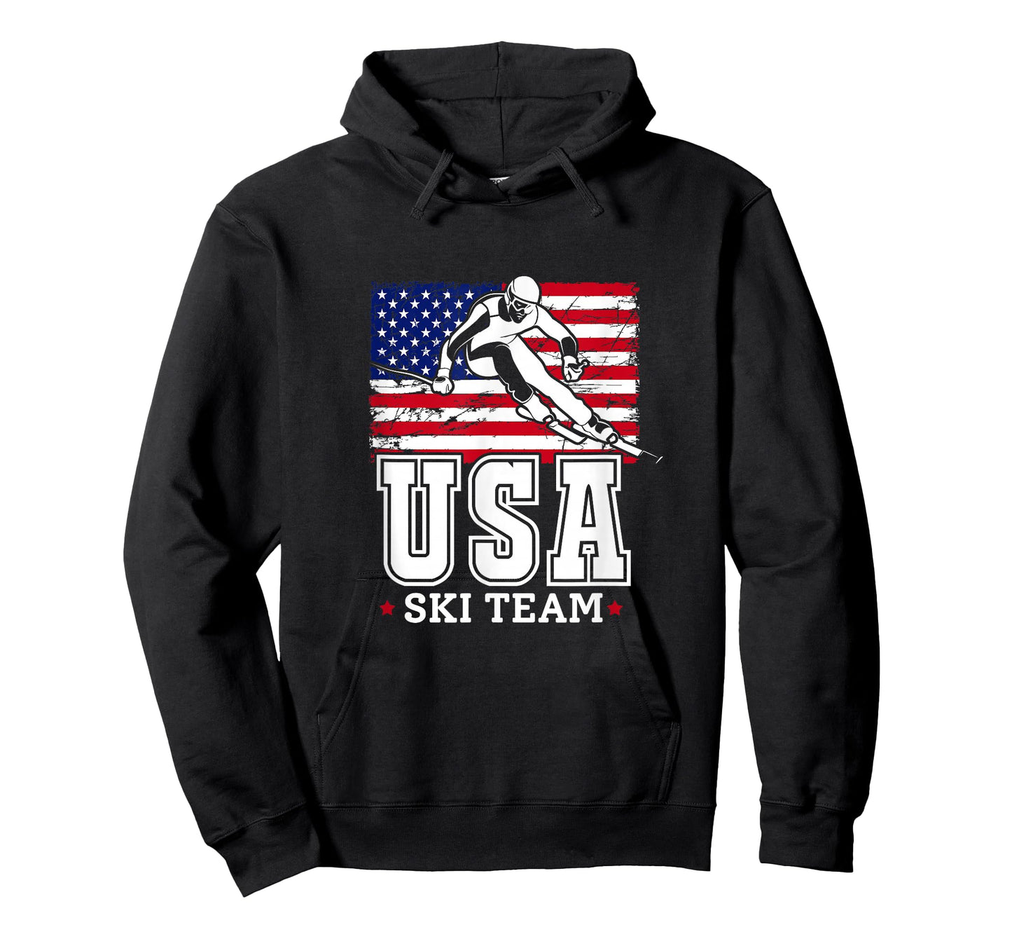 USA Ski Team American Flag Skiing Skier T-Shirt