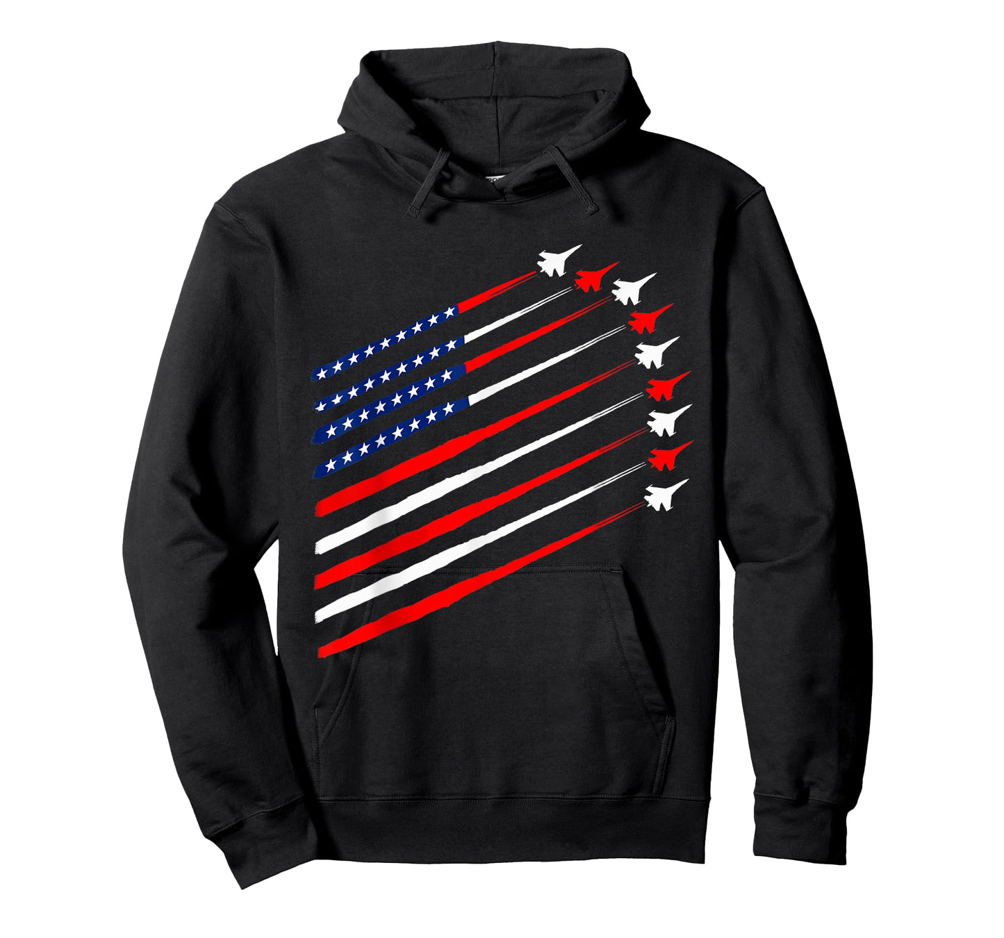 4th Of July Fighter Jet Airplane Red White Blue Patriotic T-Shirt