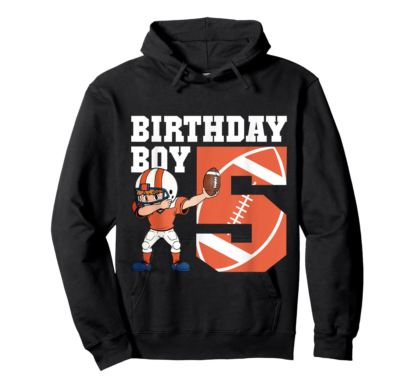 5th Birthday Boy Football Player Dabbing 5 Years Old Kids T-Shirt