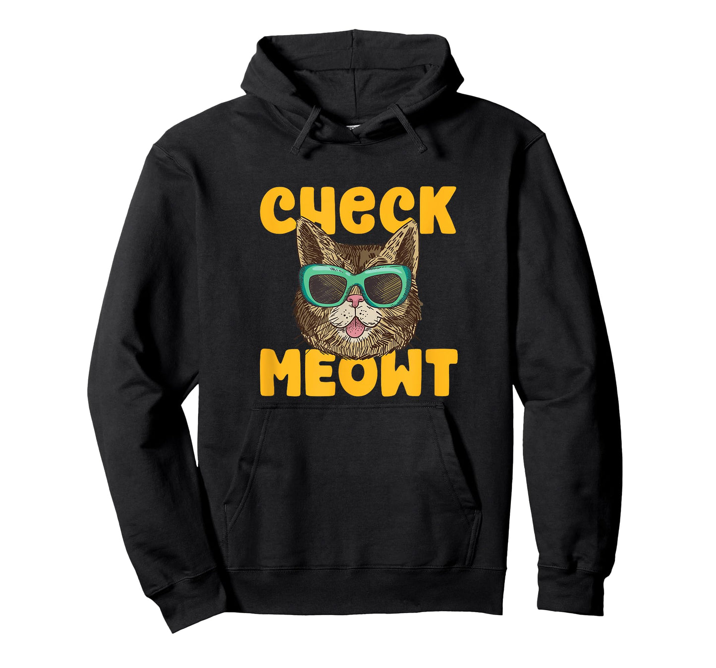 Check Meowt (Me Out) Funny Cat Pun Tee Men Women Kids T-Shirt