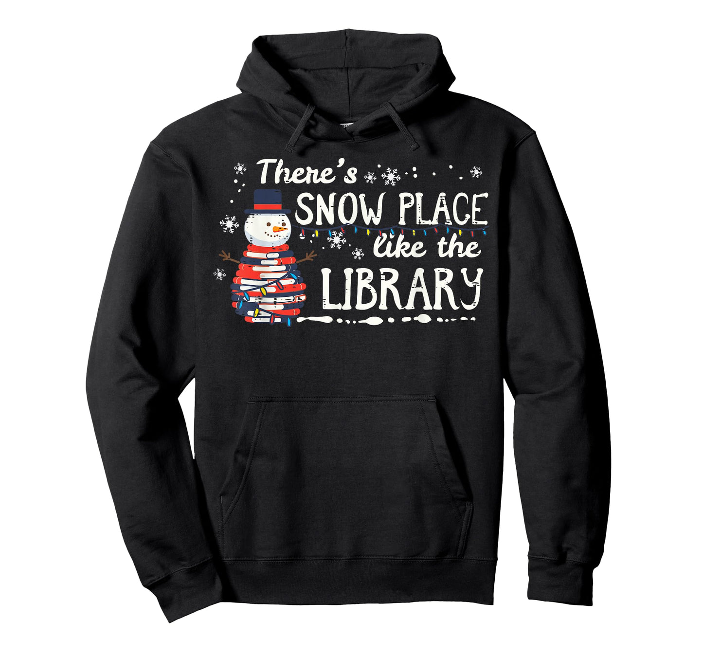 Christmas Theme Snow Place Like Library Xmas Librarian Women T-Shirt